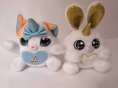Zuru Rainbocorns Kittycorn Bow Surprise Plush 4'' And Bunny Unicorn Plush 4''