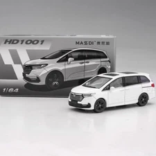 MASDI 1/64 Scale Honda Odyssey MPV 2022 White Diecast Car Model Toy Gift
