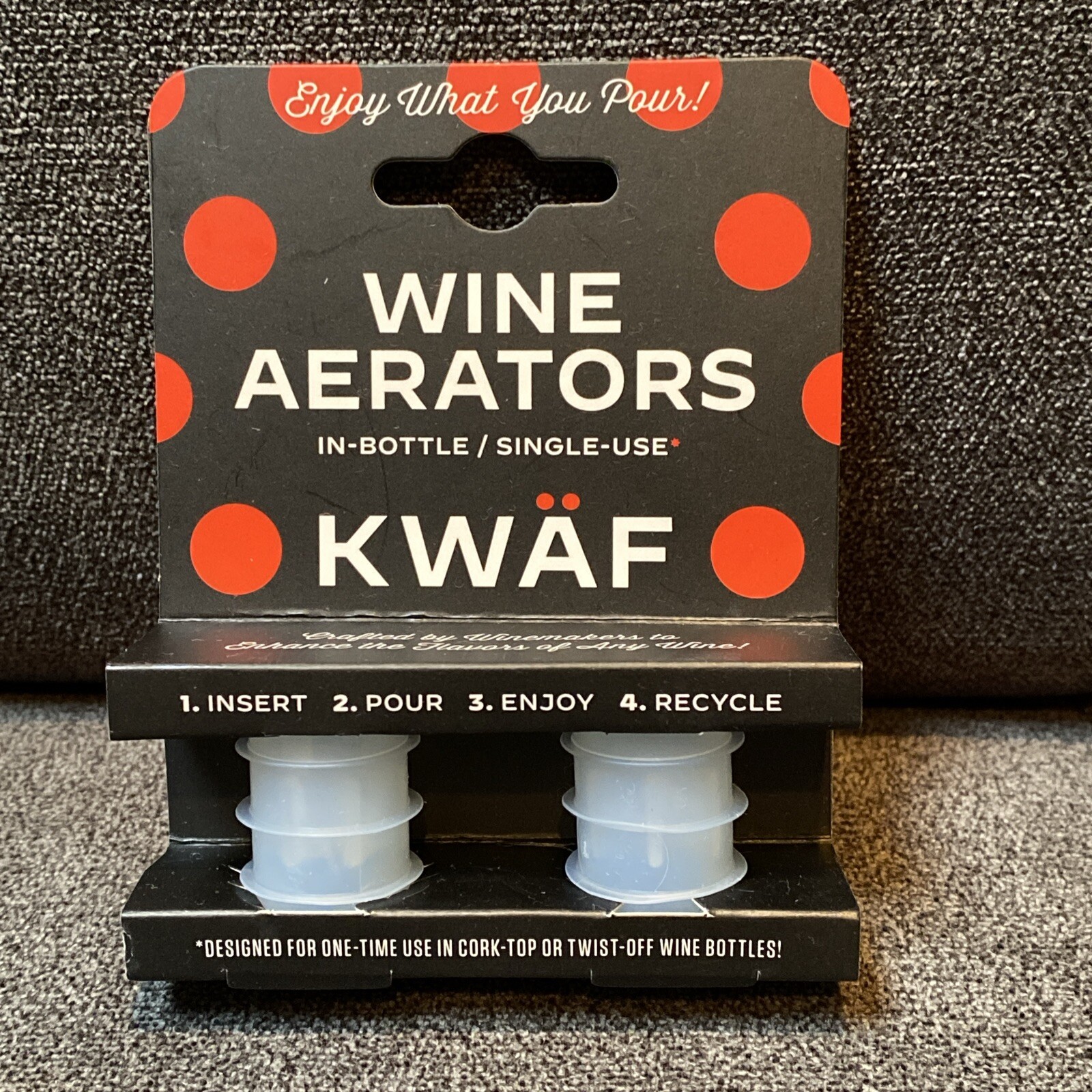 KWAF Wine Aerators Clear 1.5" Set Of 2 eBay