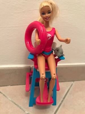Barbie Spiel / 2 Rettung Kostüm Rosa Und Delfin + Bademantel Und Hausschuhe