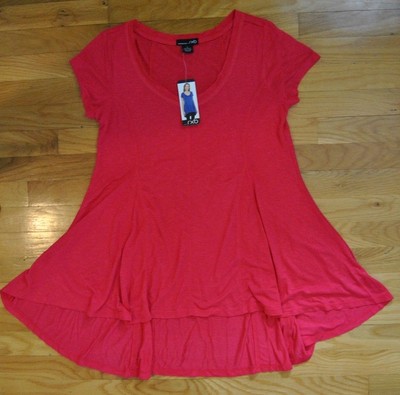NWT Womens RXB Virtual Pink Hi-Lo Tunic Shirt Size S Small 