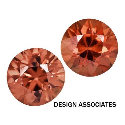 4 MM ROUND CUT RED ZIRCON ALL NATURAL AAA EACH (173505)