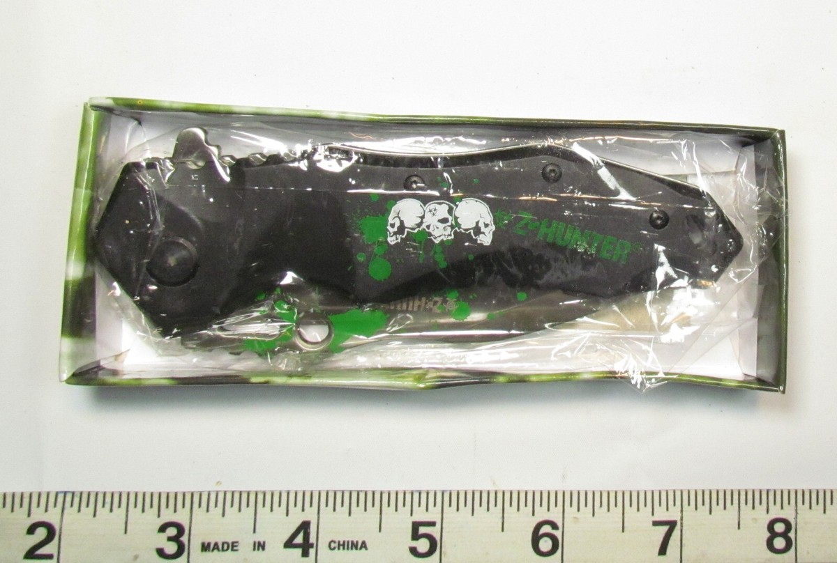 Z-Hunter Spring Assist Green Zombie Knife F19 2E3 | eBay