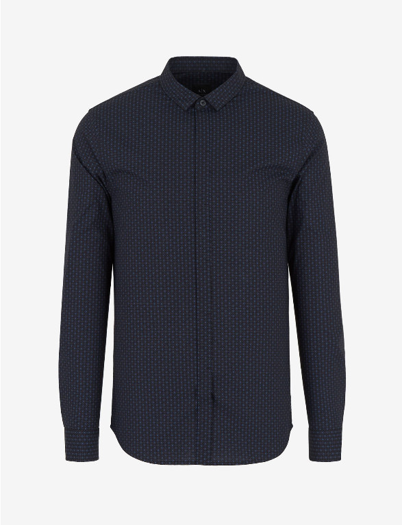 РУБАШКА ИЗ СТРЕЙЧ-ХЛОПКА С РИСУНКОМ ARMANI EXCHANGE РАЗМЕР MD 13390₽