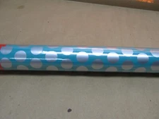 One Roll of Hangar 9 Ultracote  Turquoise w/Silver Dots Covering