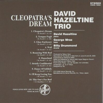 洋楽 DAVID HAZELTINE / CLEOPATRA'S DREAM David Hazeltine Trio Jazz Piano NEW CD 