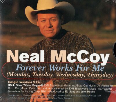 Forever Works for Me [CD Single] by Neal McCoy (2000, Giant Records)