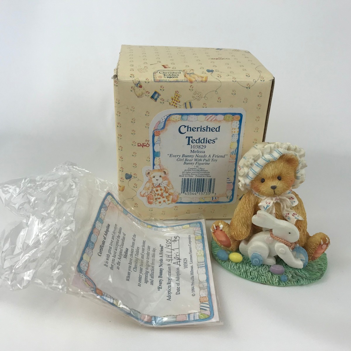 Cherished Teddies Melissa #103829 Every Bunny Needs a Friend