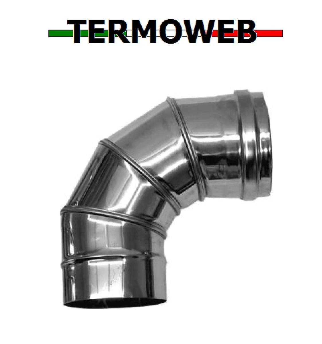 LANZZAS Tubo per stufa ad arco 0° – 90° regolabile con porta – Diametro 200 mm – Colore: grigio ghisa | tubo di scarico canna fumaria