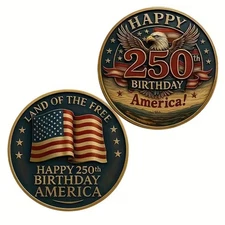 United States 250 Anniversary Challenge Shield Coin Commemorative US 1-pc L