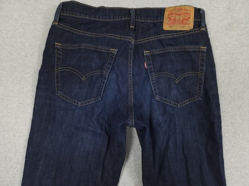 Levis 541 Jeans Mens 32x34 Dark Blue Denim Athletic Taper Stretch Straight Leg - Picture 12 of 14