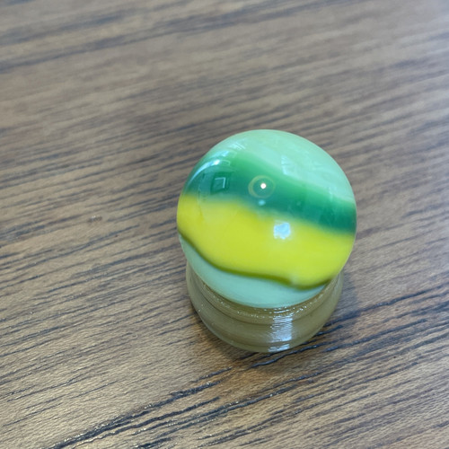 Akro Agate Green and Yellow Popeye Corkscrew Marble .69” Canicas Family Fun - Bild 3 von 10