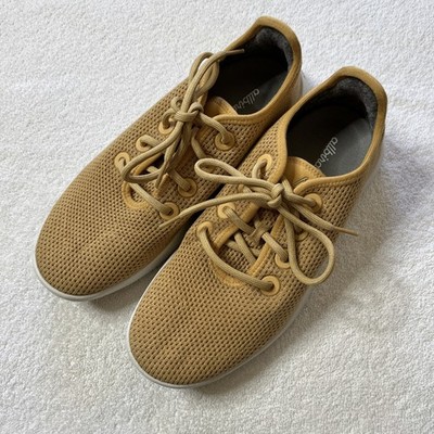 Allbirds Womens 9 Mustard Tree Runner Stretch Low Top Lace Sneakers Shoes