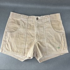 Vintage Ocean Pacific OP Tan Corduroy Longriders Surf Shorts Unisex Size 30