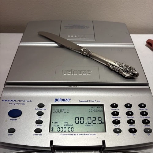 Wallace Grande Baroque Sterling Silver  Handled Knife with Stainless Blade