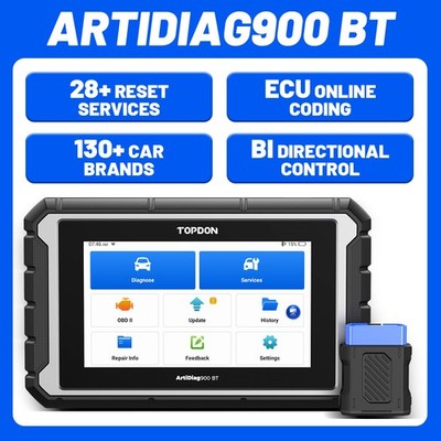 2026 TOPDON AD900BT Bidirectional Control All System ECU Coding OBD2 Scanner