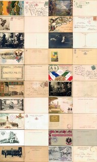 cartoline MILITARI WW1 FORMATO PICCOLO REGGIMENTALI lotto 20 pezzi Cod 032R