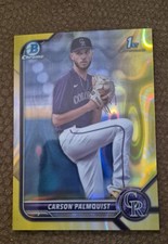2022 Bowman Draft - Chrome Carson Palmquist #BDC-31 Yellow Lava Refractor /75...