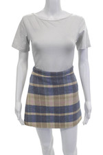 Love Shack Fancy Women A-Line Mini Plaid Skir...