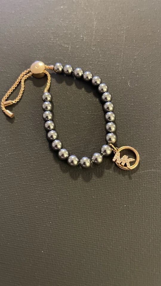 Браслет с бисером Michael Kors серый жемчуг розовое золото - Изображение 3 из 4