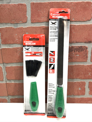 NEW Crescent Nicholson 8'' Half Round Rasp File w Extra Handle