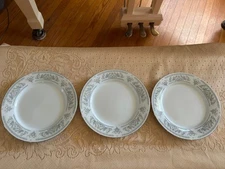 3 Floral Salad/ Bread Plates 7 1/2 In