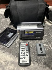 Sony Camcorder Handycam DCR-SR80 W/ Station Remote Bag Works 