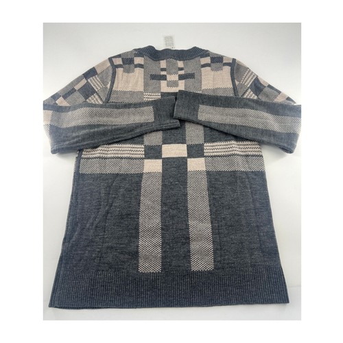 Pendleton Sweater Mens Small Grey Beige 100% Merino Wool Pullover Workwear - Picture 6 of 8