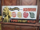 LARGE VINTAGE RARE SCHWINN BICYCLE ADVERTISING 30'' PORCELAIN METAL SIGN