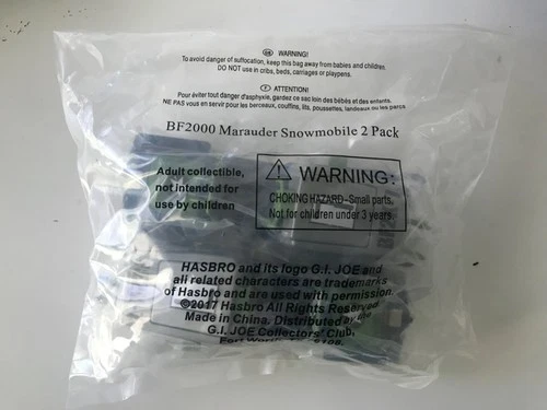 GI JOECON 2017 MARAUDER SNOWMOBILE BATTLE FORCE 2000 CONVENTION 2 PACK SEALED