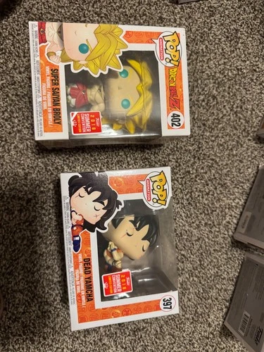 Funko Pop Dragon Ball Z Lot Super Saiyan Broly #402 + Dead Yamcha #397 2018 Conv