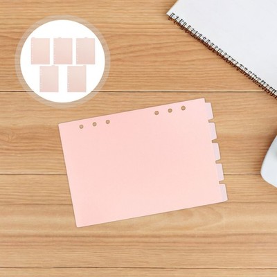 20Sheet Index Dividers : A5 Paper Divider - Index Page Tab Cards for 6-Holes