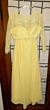 Daffodil Yellow Prom Homecoming Bridesmaid Dress Lace Two-Piece