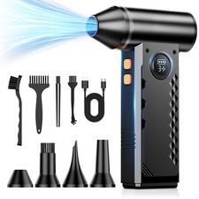 Compressed Air Duster, 150000RPM Electric Air Duster with LED Display Light...