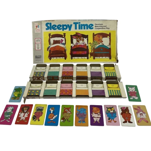 Vintage 1974 Milton Bradley " SLEEPY TIME " Board Game  In Box Matching RARE