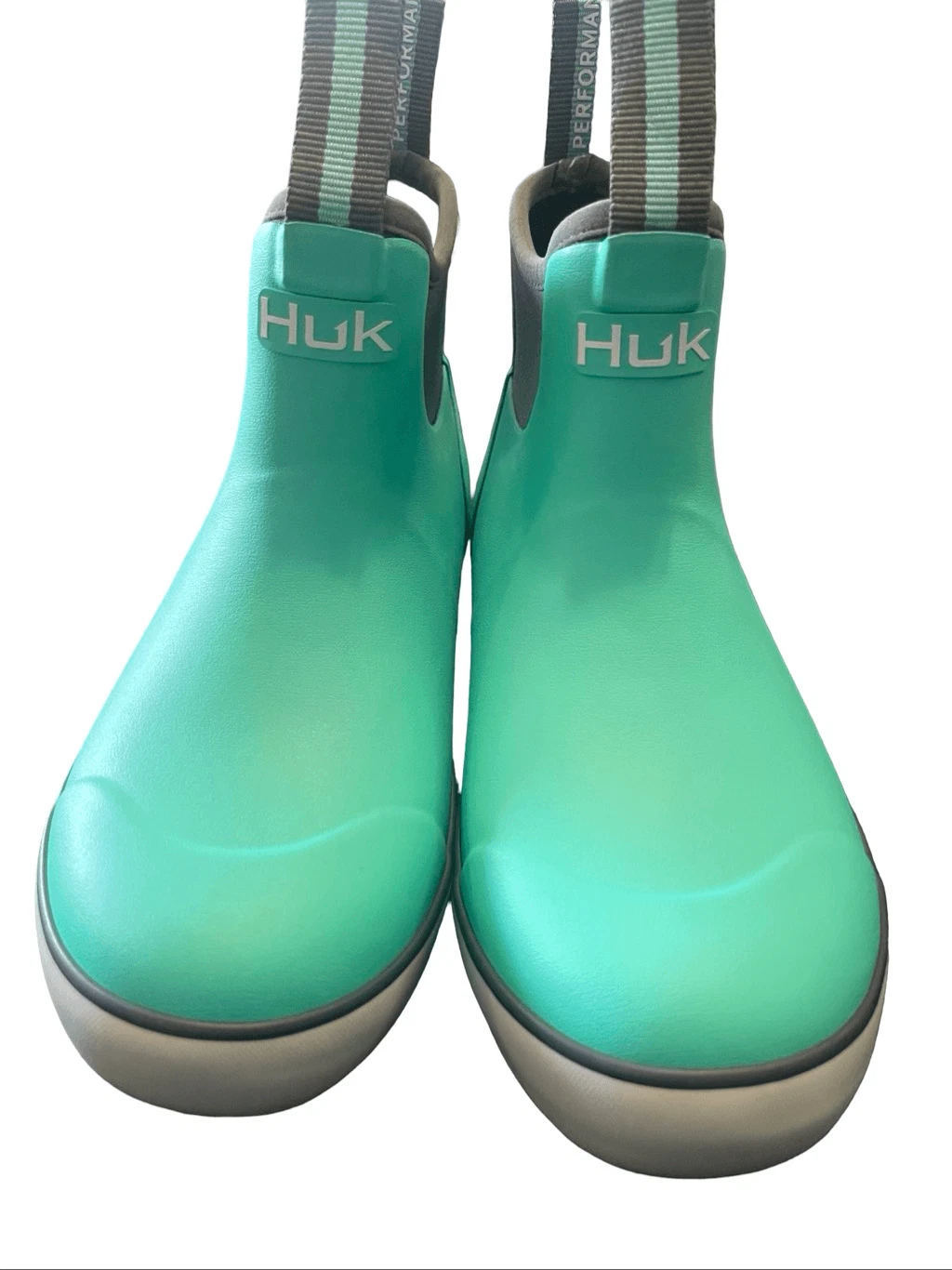Huk Women's Green Gray Waterproof Slip-Resistant Rogue Wave Fishing Boots Size 5