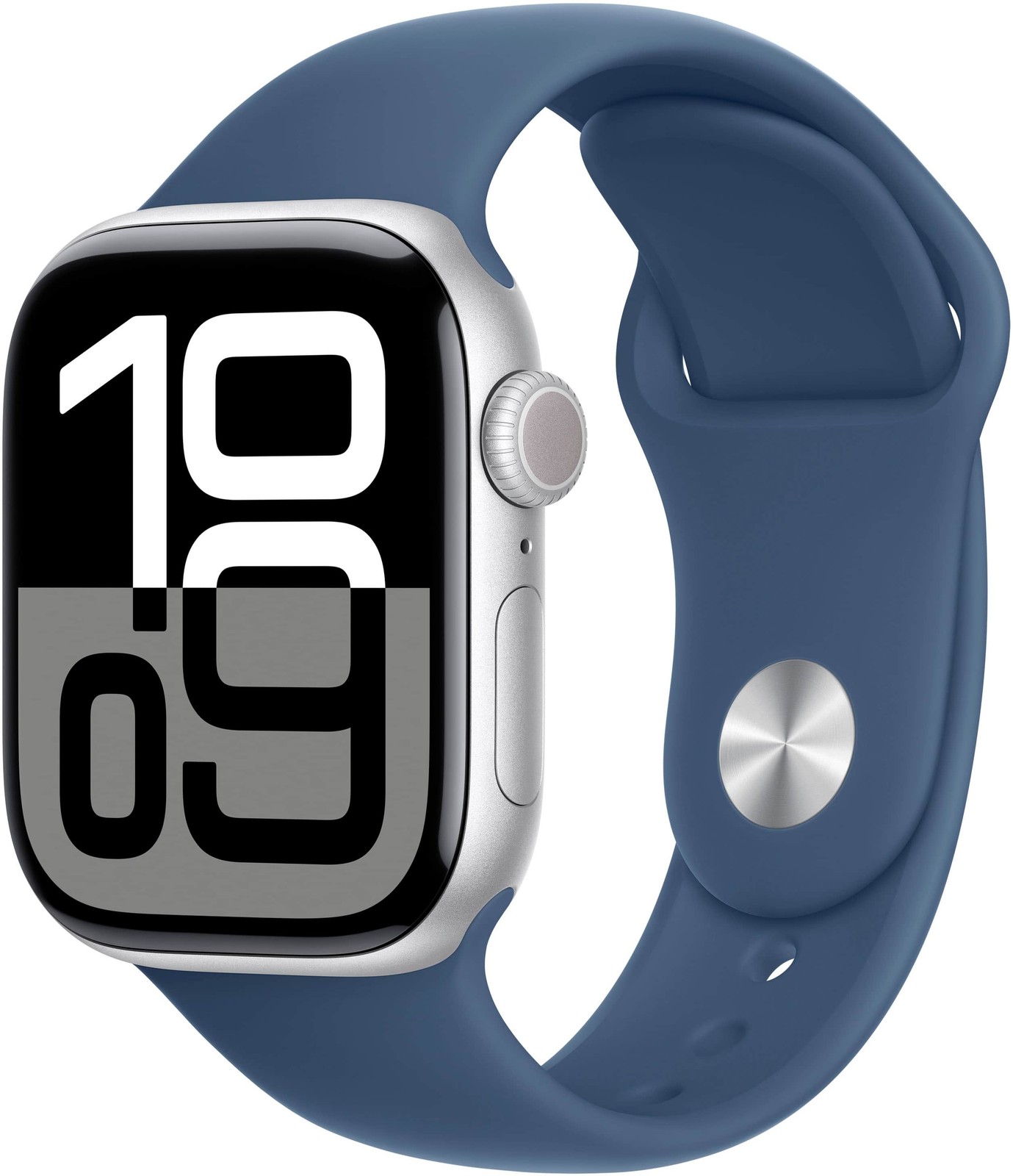 Apple Watch Gen 10 Series 10 42mm Silver Aluminum - Denim Sport Band MWWA3LW/A