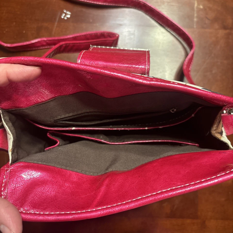 Bolso de mano cruzado camuflaje roble musgo patrón camuflaje estrás Foto 3 de 4