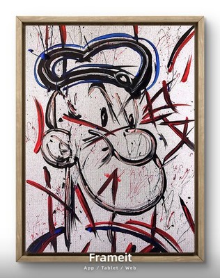 D Cook EXPRESSIONISM 14X11 Toon ABSTRACT ORIGINAL ART MODERN HOME