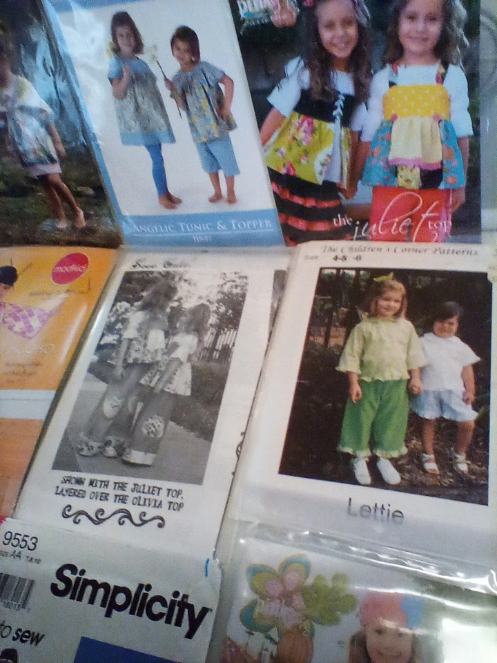 Lote de 10 patrones de costura de varias tallas para niñas muy bonito surtido Foto 3 de 3