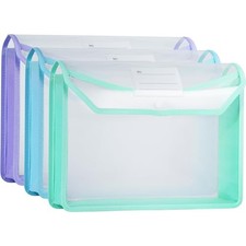 Plastic Expanding File Folder, Clear Envelopes Fit Letter  A4 Size, Folders