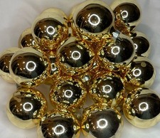 Lot Of 24 RAUCH Gold Blown Glass Christmas Ball Ornaments