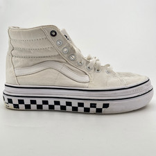 Vans Super Comfycush Sk8-Hi Mens Size 8 Womens 9.5 White Athletic Shoes Sneakers