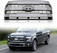 Front Bumper Upper Grille Compatible with 2015 2016 2017 Ford F150 F-150 Front M