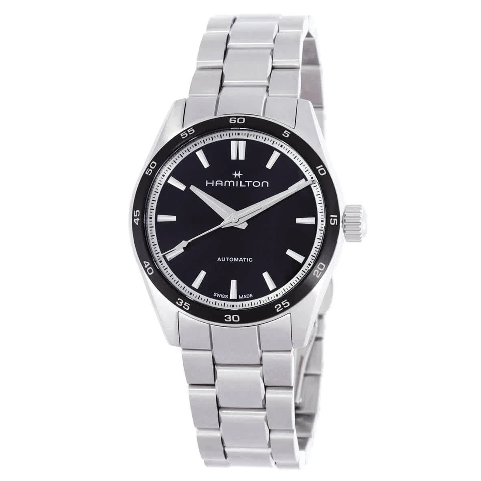 Reloj Hamilton Jazzmaster automático esfera negra para dama H36135130