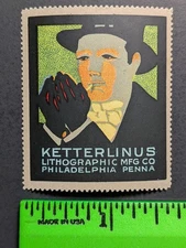Vintage Lithograph Philadelphia PA Poster Stamp