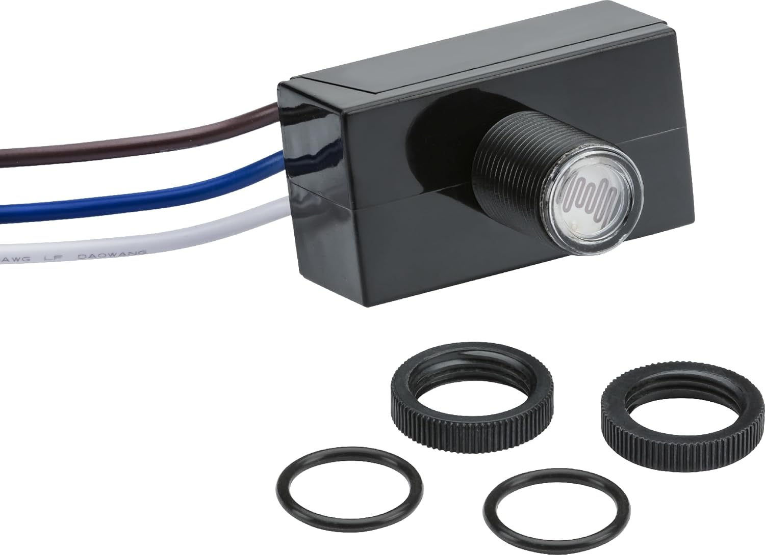 230V 5A IP65 Photocell Switch, Black
