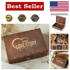 Luxury Wood Memory Box - Custom Engraved for Weddings & Special Occasions
