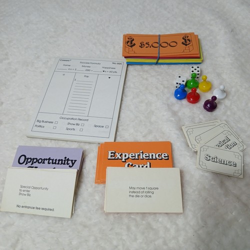 Careers Board Game 1979 Replacement Game Parts Pieces Money Cards Dice ...