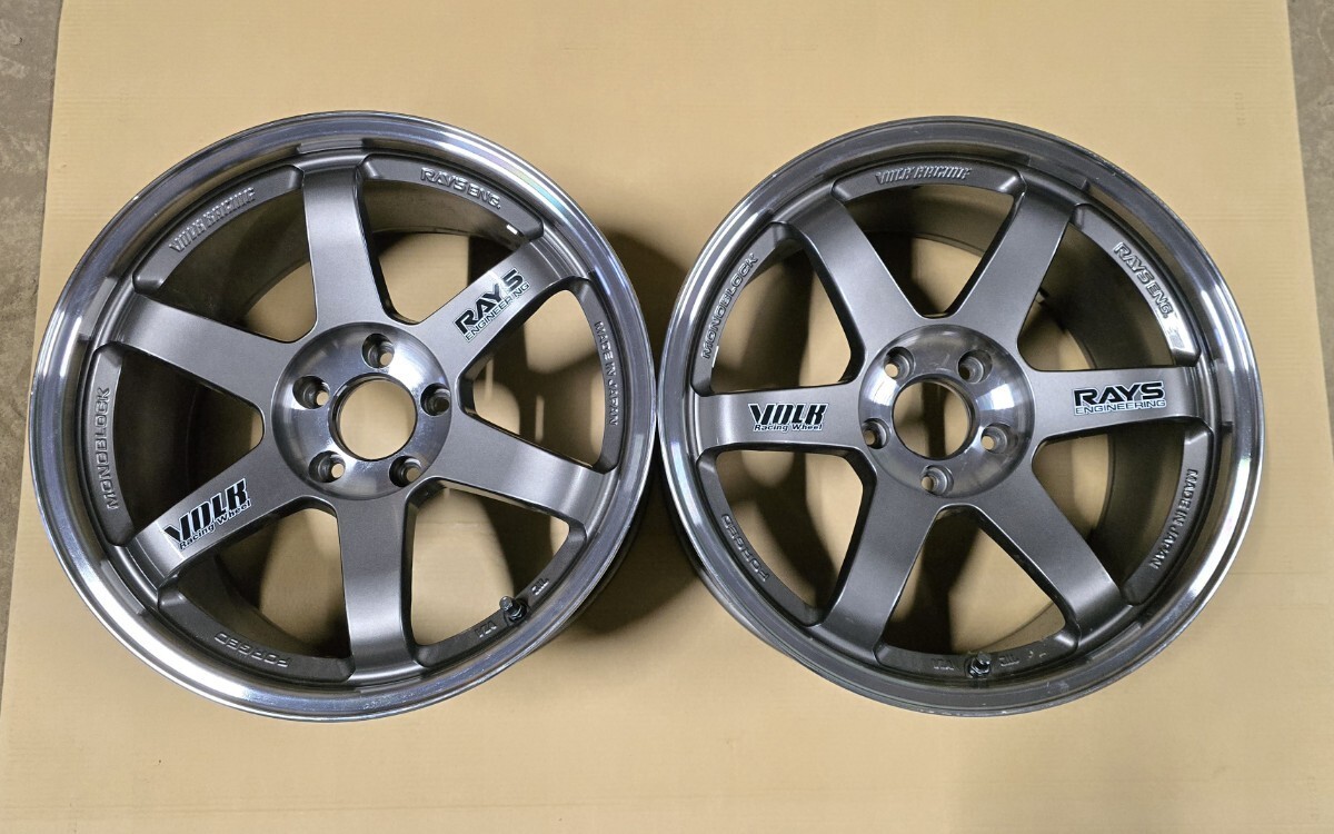 JDM Rays VOLK Racing TE37 SL Wheels Pressed Graphite PG 18-inch x